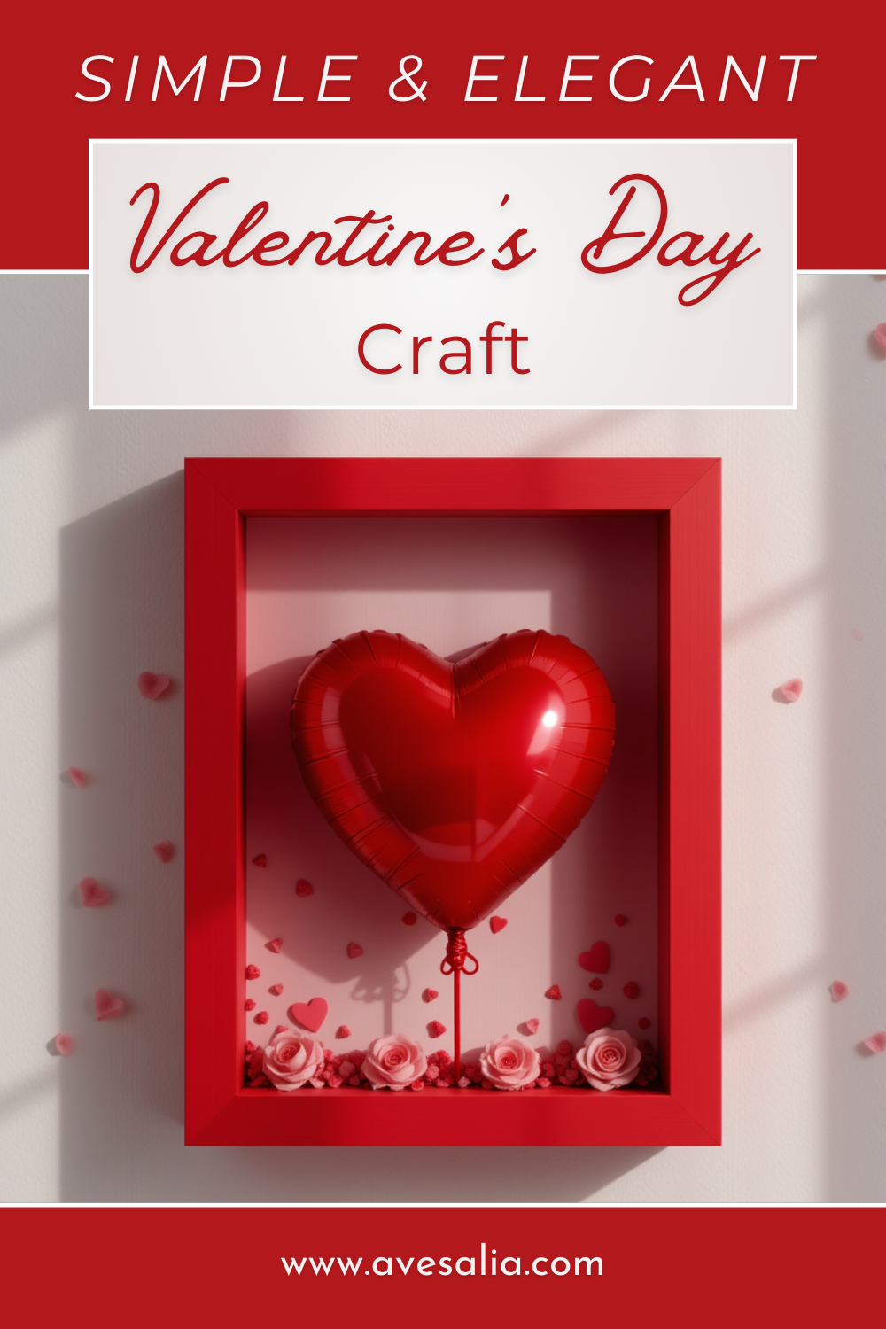 DIY Valentine's Decor: Craft a Heart Balloon in a Shadow Box