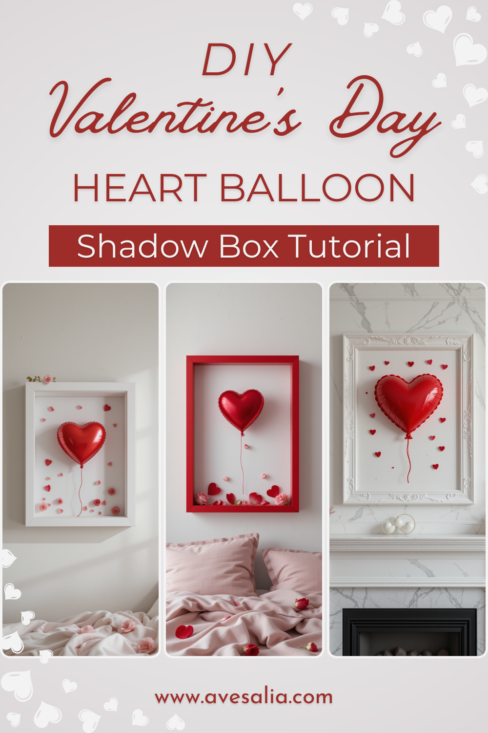 DIY Valentine's Decor: Craft a Heart Balloon in a Shadow Box