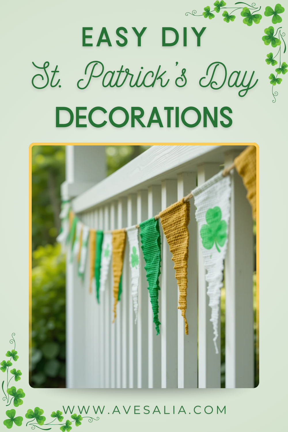 31 Easy DIY Outdoor St. Patrick’s Day Decorations for Your Yard and Porch