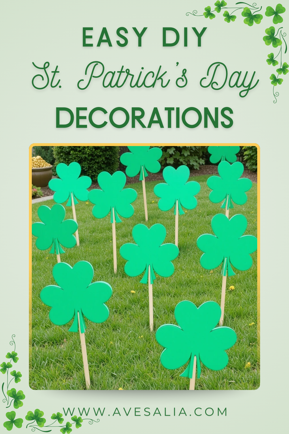 31 Easy DIY Outdoor St. Patrick’s Day Decorations for Your Yard and Porch