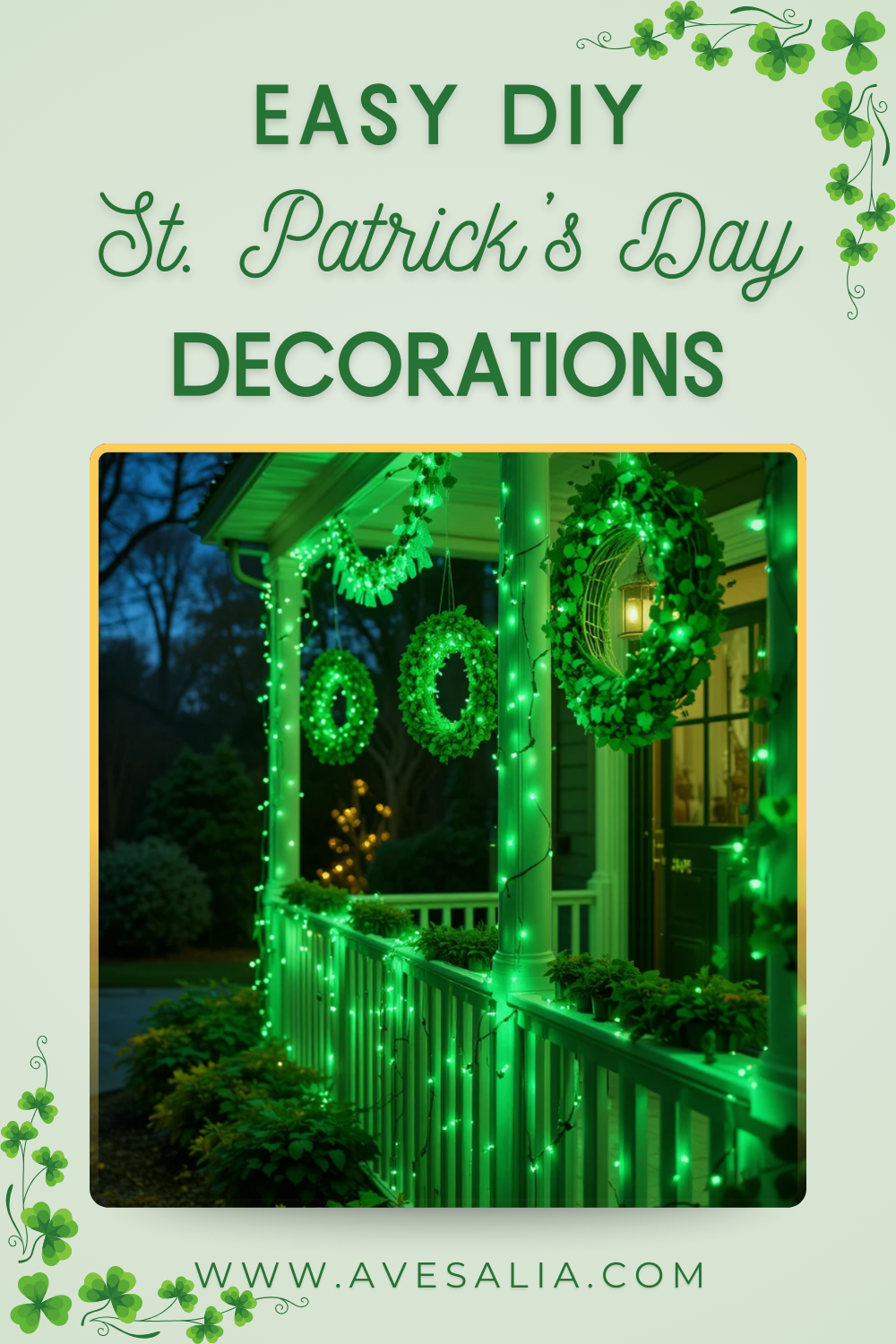 31 Easy DIY Outdoor St. Patrick’s Day Decorations for Your Yard and Porch