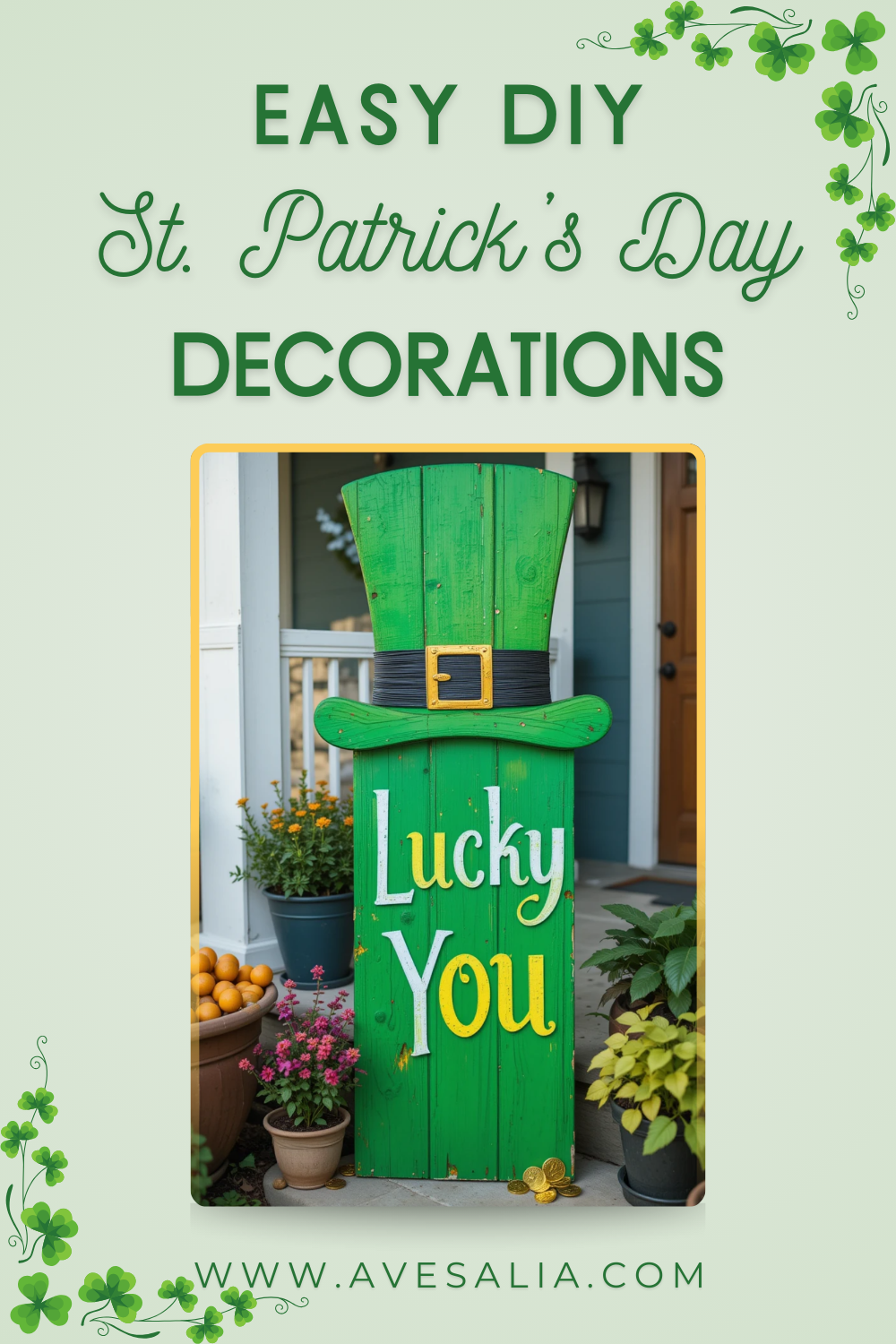 31 Easy DIY Outdoor St. Patrick’s Day Decorations for Your Yard and Porch
