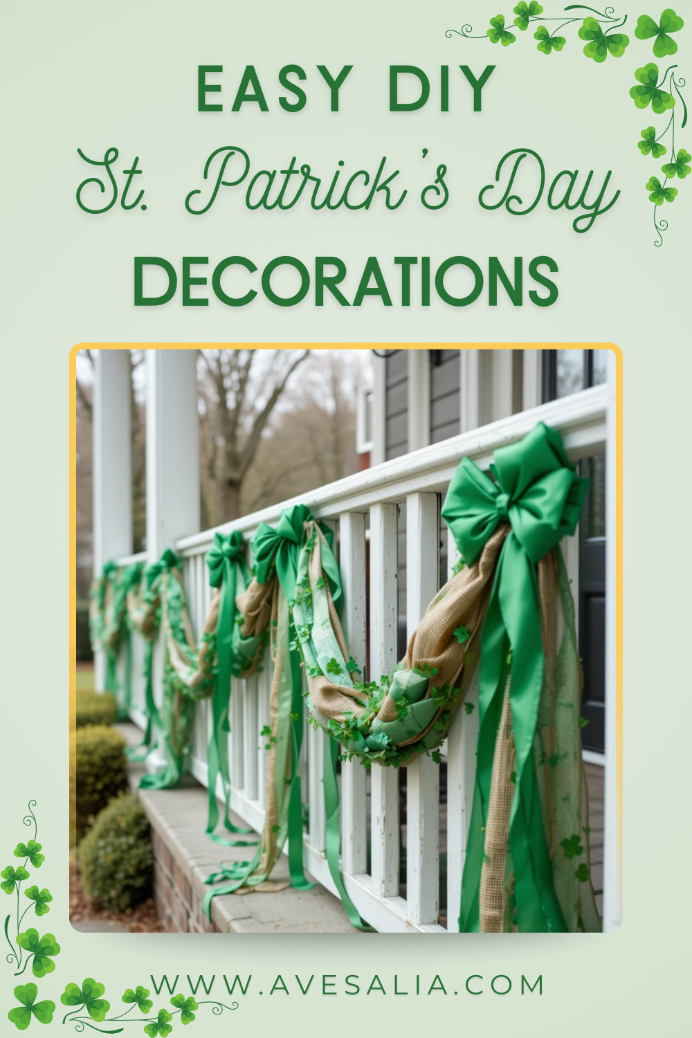 31 Easy DIY Outdoor St. Patrick’s Day Decorations for Your Yard and Porch