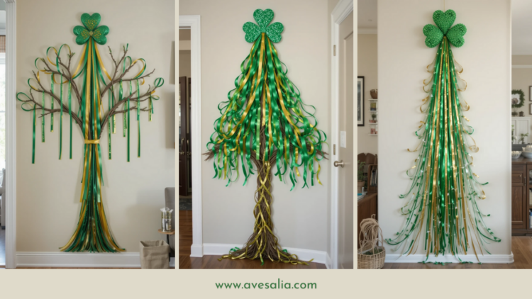 DIY St. Patrick's Day Ribbon Tree: Easy Wall Decor for Instant Irish Charm