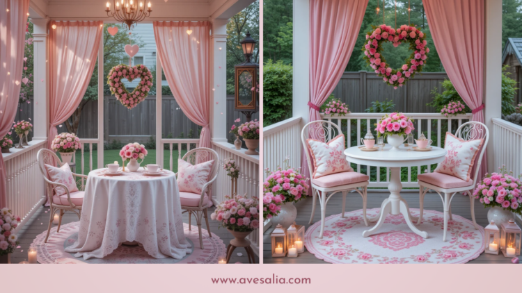 Valentine’s Day Pink Aesthetic Porch Décor Ideas