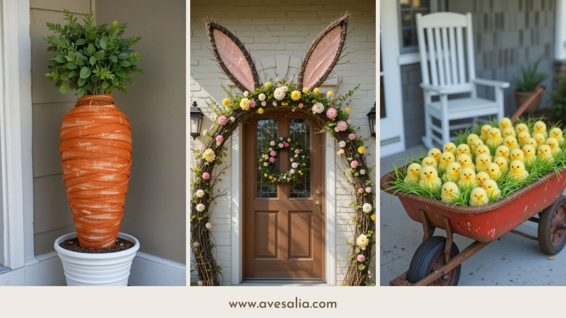 36 Cute Easter Porch Decor Ideas to Brighten Your Outdoor Space This ...