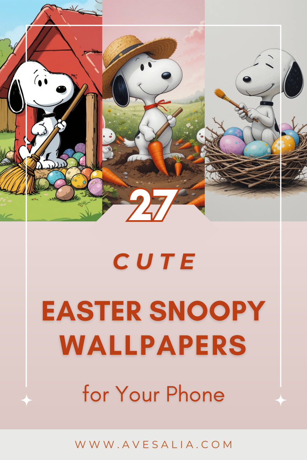 27 Adorable Easter Snoopy Wallpaper Ideas for your iPhone