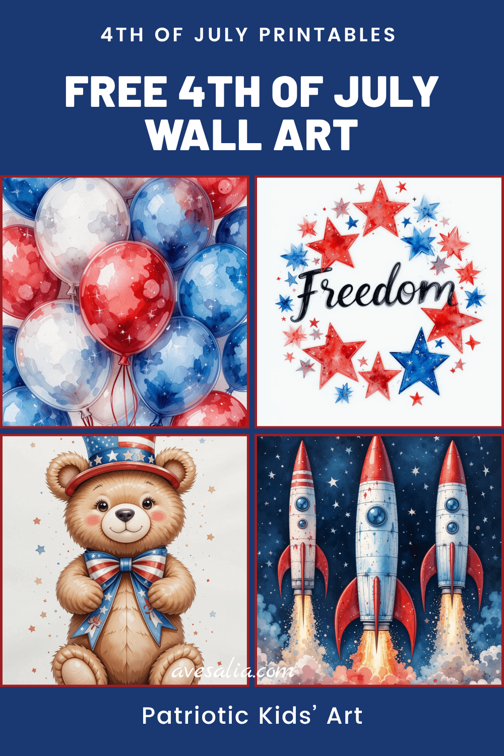 10 Free 4th of July Printables for Kids: Wall Art and Nursery Decor