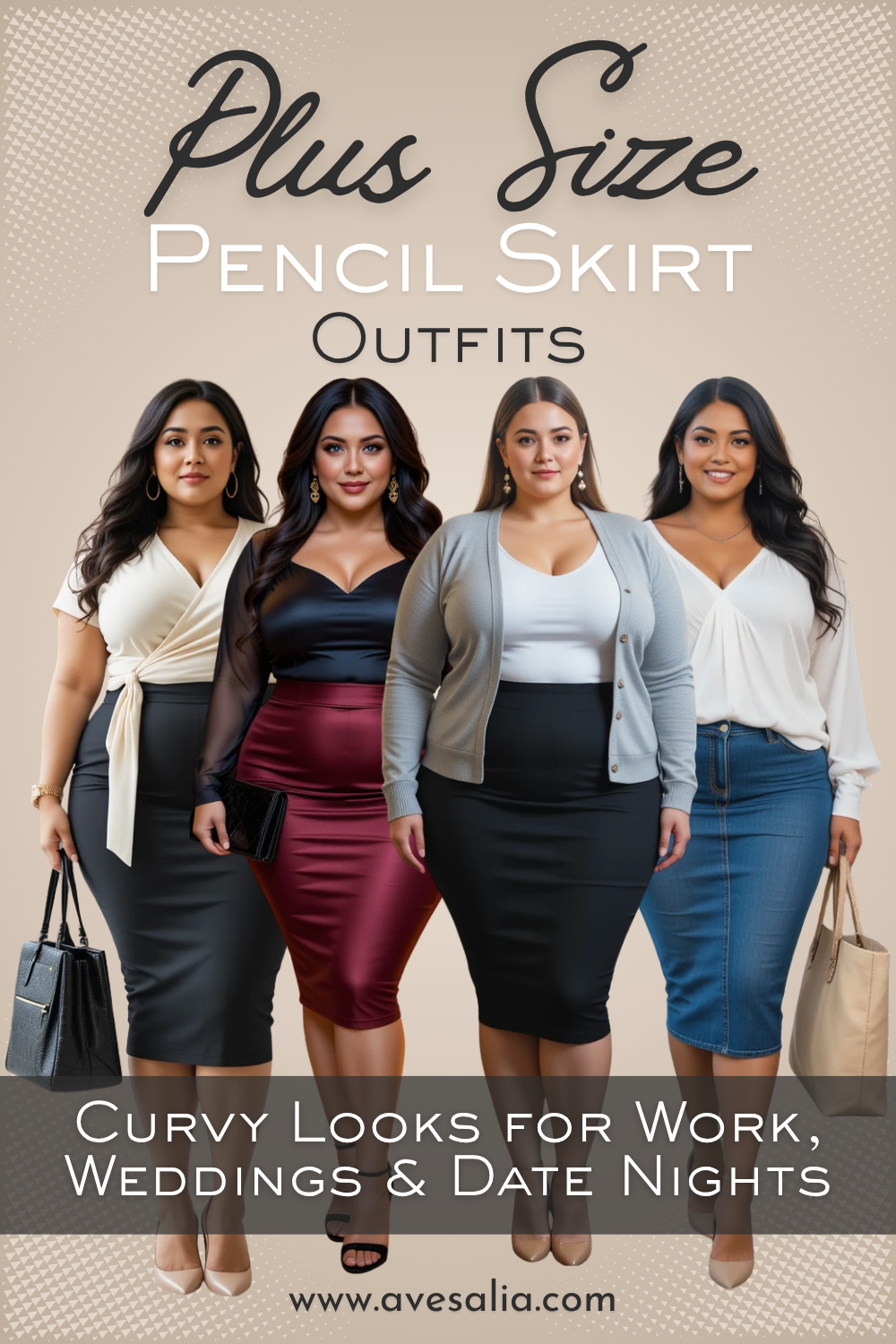 Plus Size Pencil Skirt Outfits: 20 Curvy Looks for Work, Weddings & Date Nights