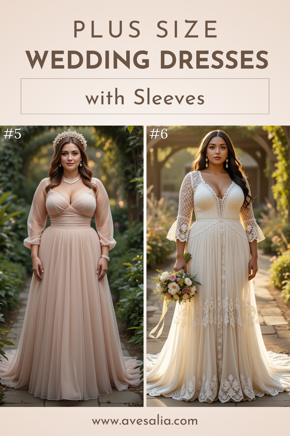 20 Elegant Plus Size Wedding Dresses with Sleeves for Every Bridal Style