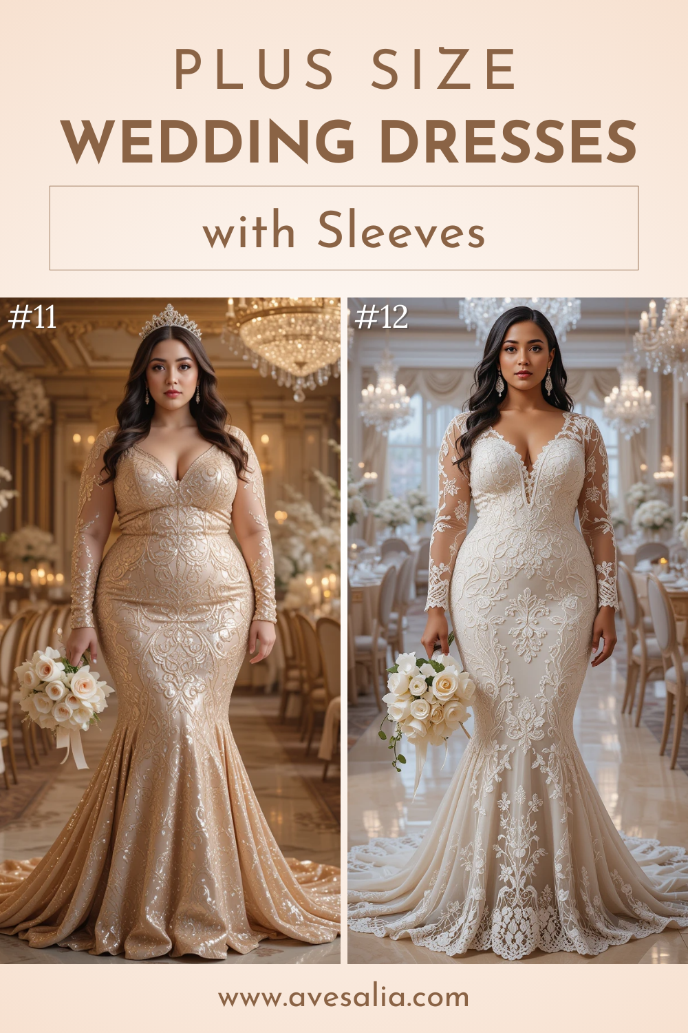 20 Elegant Plus Size Wedding Dresses with Sleeves for Every Bridal Style