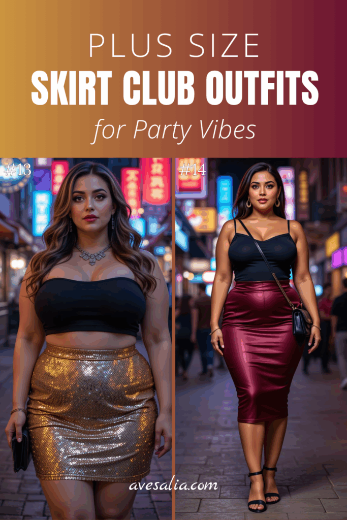 Plus Club Look How to Style Plus Size Skirts and Crop Tops for the Club: 16 Trendy ...