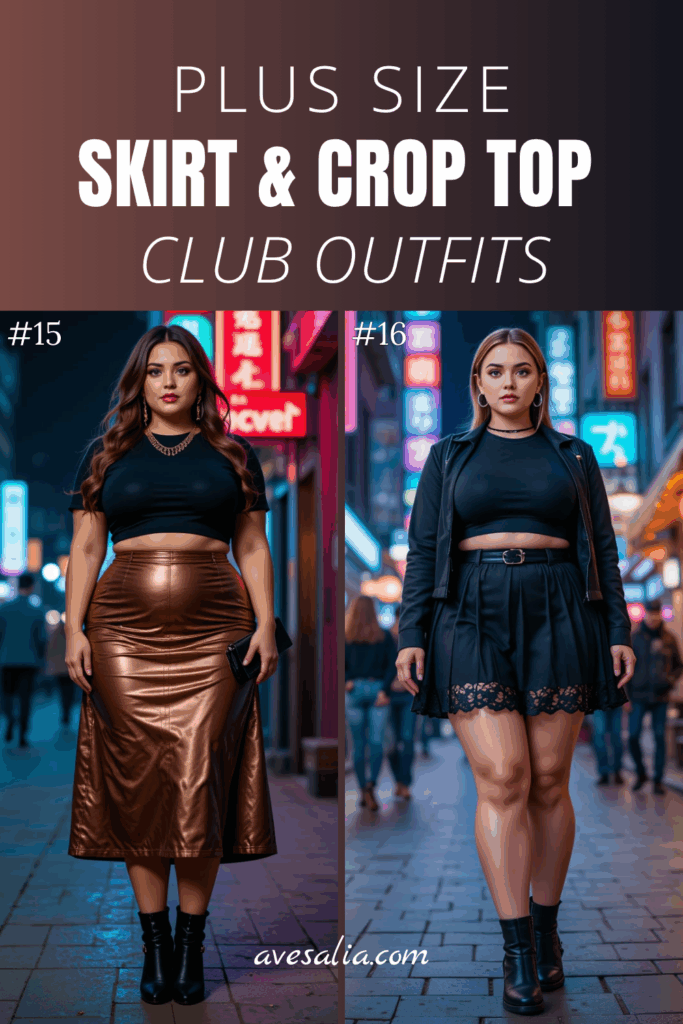 Plus Club Look How to Style Plus Size Skirts and Crop Tops for the Club: 16 Trendy ...