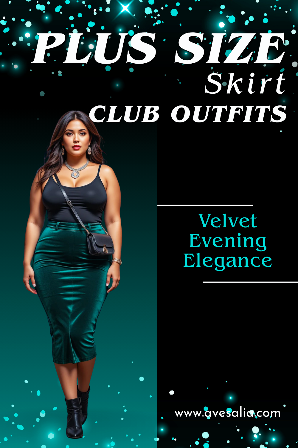 Slay the Night: 16 Plus Size Skirt and Crop Top Club Outfits with Curve-Hugging Style