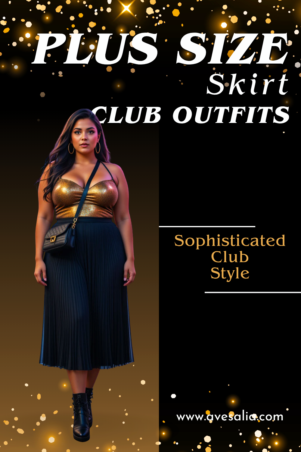 Slay the Night: 16 Plus Size Skirt and Crop Top Club Outfits with Curve-Hugging Style