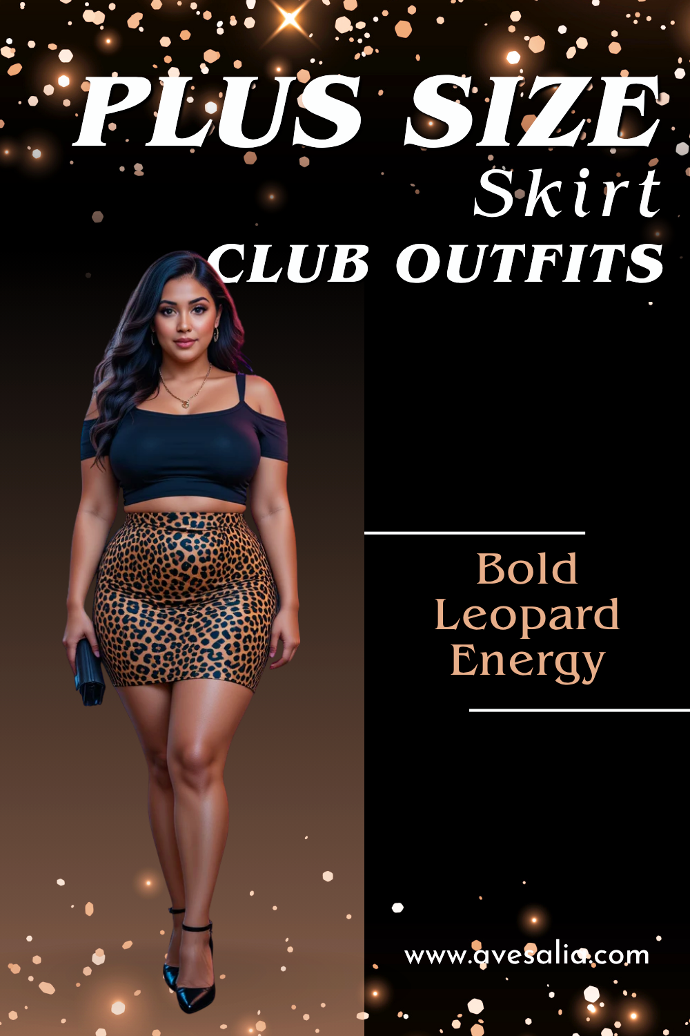 Slay the Night: 16 Plus Size Skirt and Crop Top Club Outfits with Curve-Hugging Style