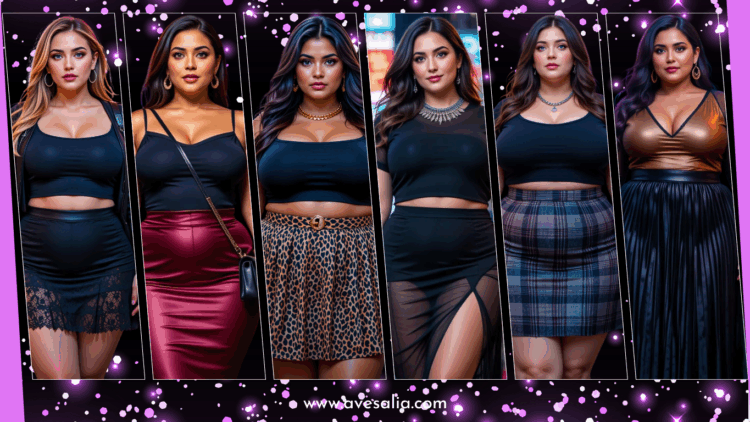 Slay the Night: 16 Plus Size Skirt and Crop Top Club Outfits with Curve-Hugging Style
