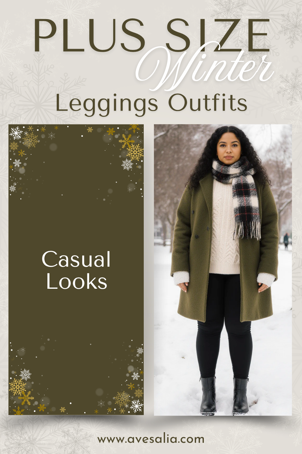 Plus Size Winter Leggings Outfits: Stylish Warm Ensembles from Casual to Chic