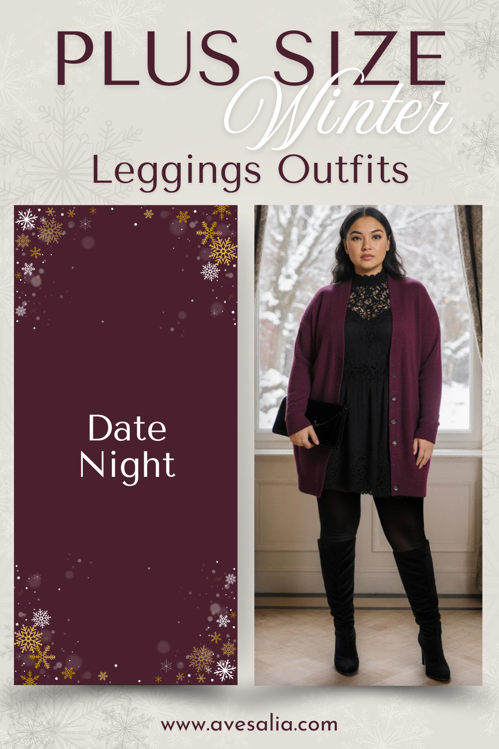 Plus Size Winter Leggings Outfits: Stylish Warm Ensembles from Casual to Chic