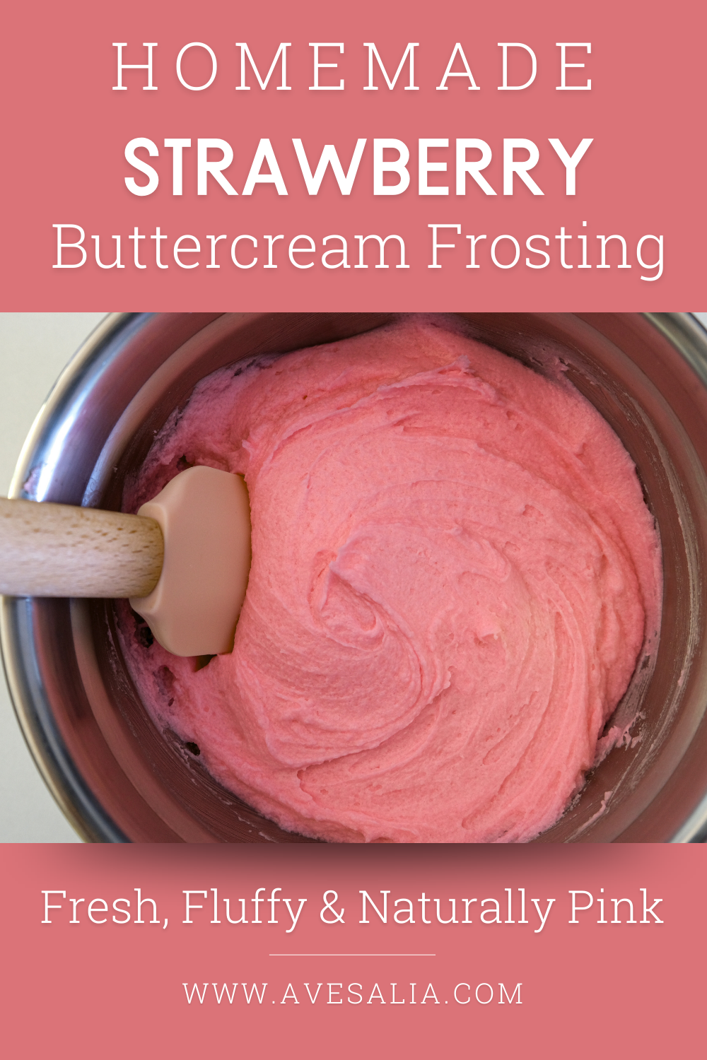 Homemade Strawberry Buttercream Frosting Recipe - Fresh, Fluffy & Naturally Pink